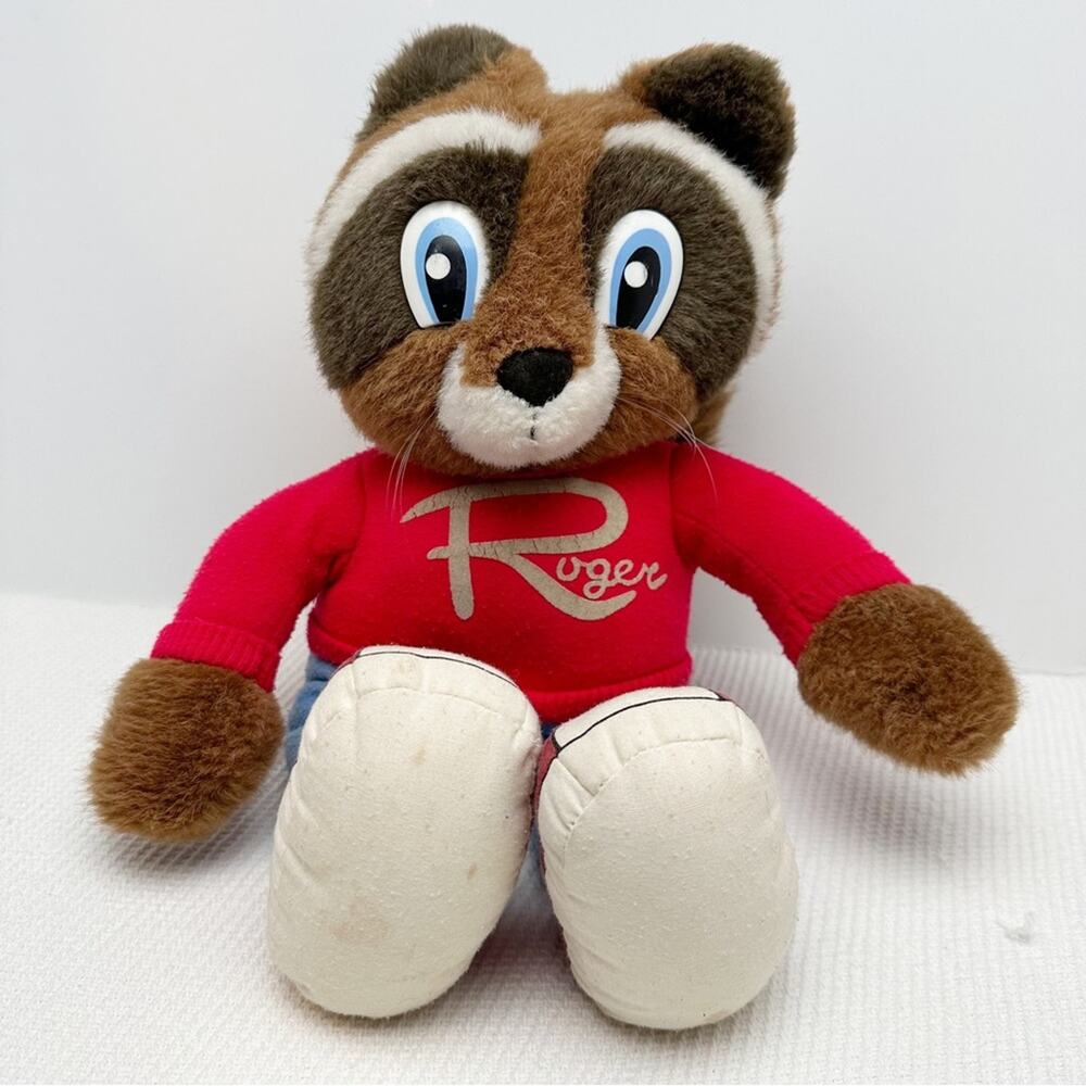 Vintage 1987 applause Roger the raccoon plush